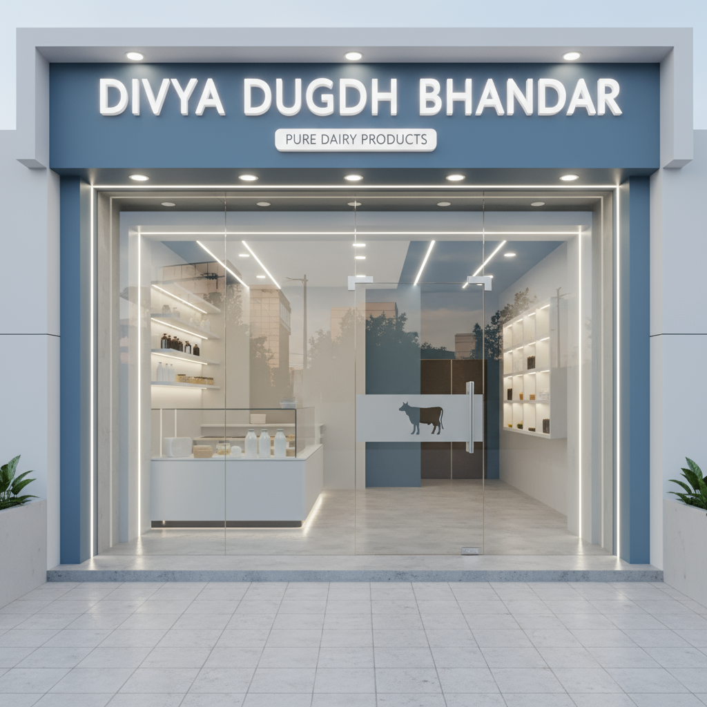 Fresh Dairy Products on Farm Table